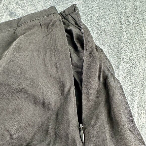 SOFT SURROUNDINGS Embroidered Midi Skirt Women’s Size M Black Tan Pleated Office - Picture 11 of 12